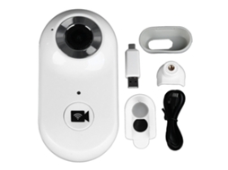Câmera Micro Mini Sem Fio Wifi Gravadora Hd Para Esportes Moto Mascotas Branco
