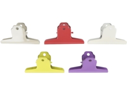 Conjunto De 5 Prendedores Metal Coloridos Com Dobradiça, Prendedores De Papel Grandes Encadernação E Presilhas Mola