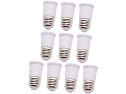 Adaptador Extensor De Lâmpada E27 Para E27, Plástico Resistente Para Garagem E Oficina, 10 Peças, Pr Gokoco