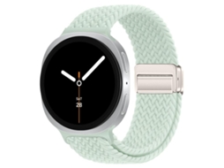 Bracelete para Samsung Galaxy Watch 8/8 Classic Nylon Trançado com Fivela Magnética Clássica Cor Menta Clara XIAOMOYU