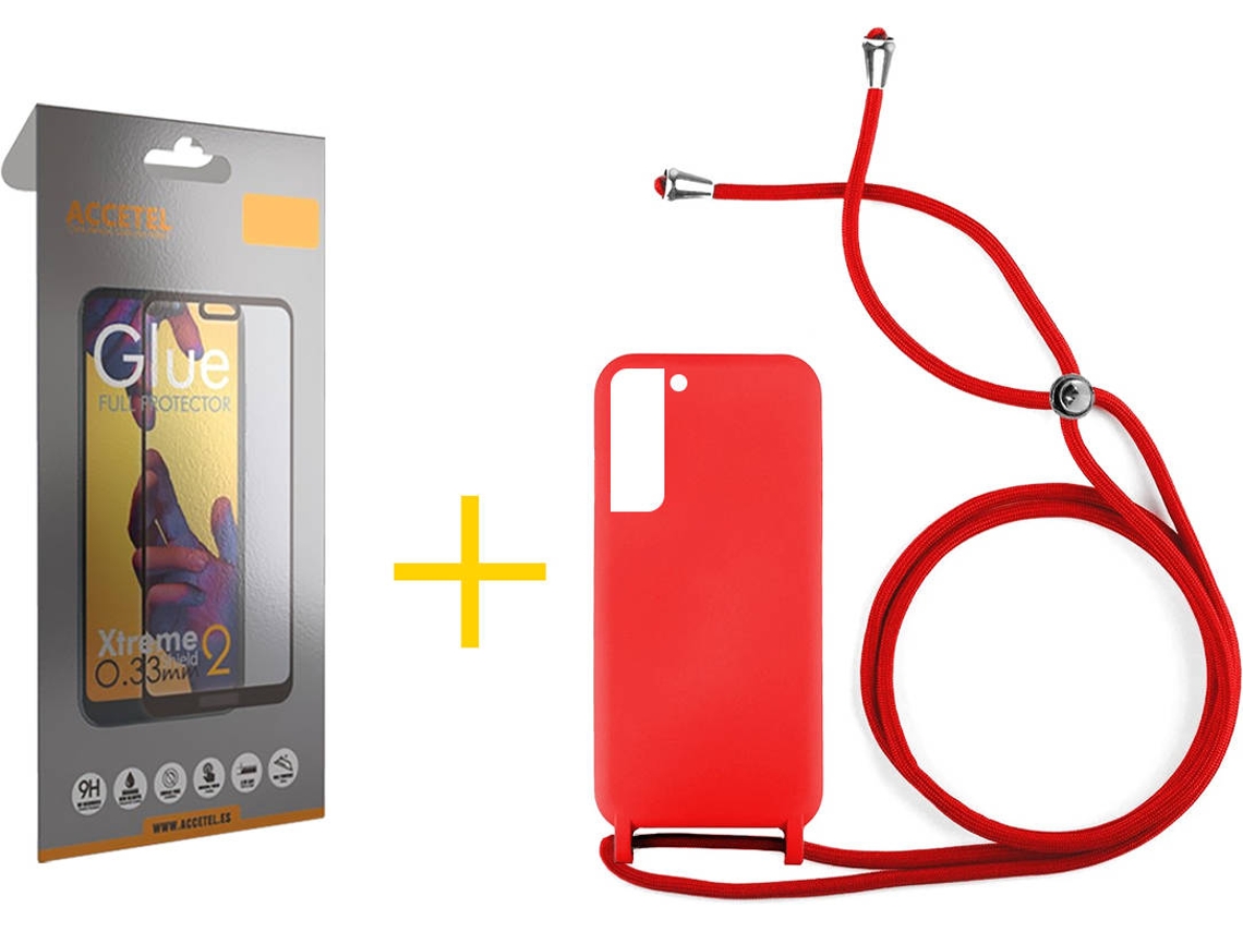 Capa + Película para Samsung Galaxy S22 Plus 5G ACCETEL Vermelho