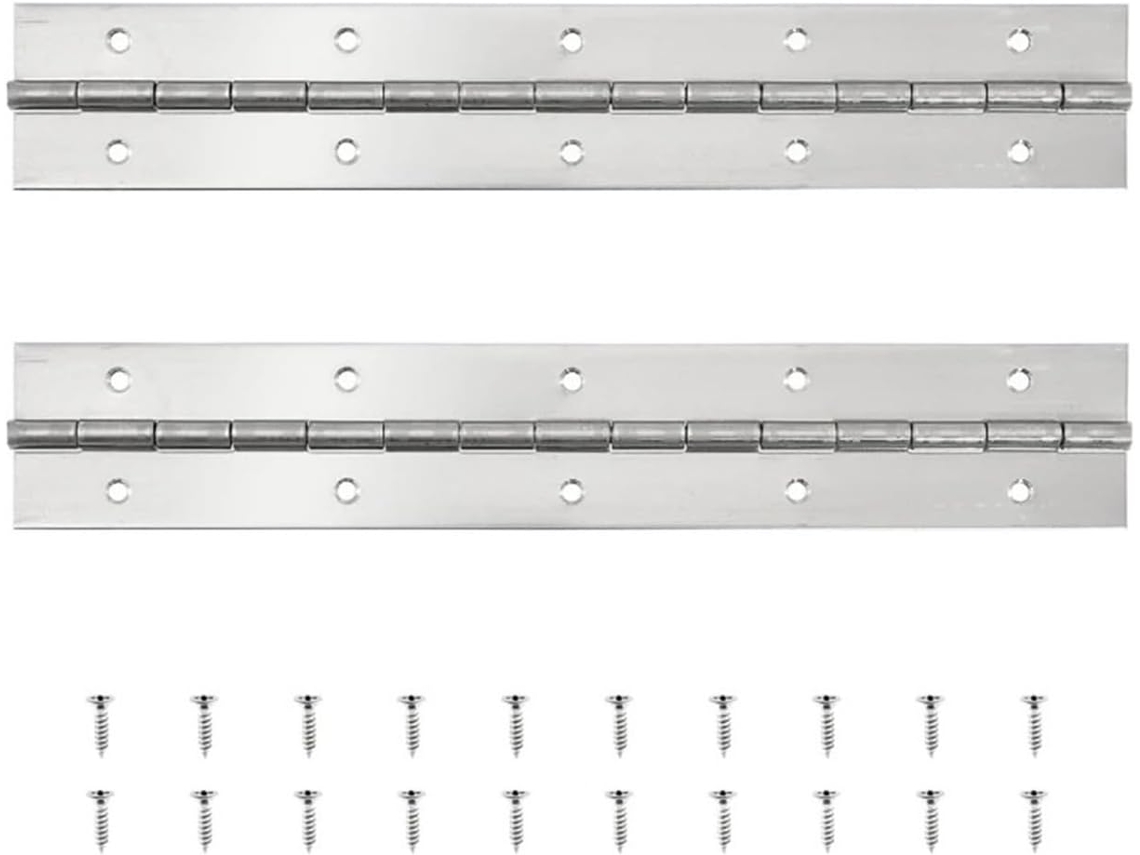 Dobradiça De Porta Armário Embutida 30cm Em Aço Inoxidável, Estilo Piano, Para Armários De Cozinha Prateada