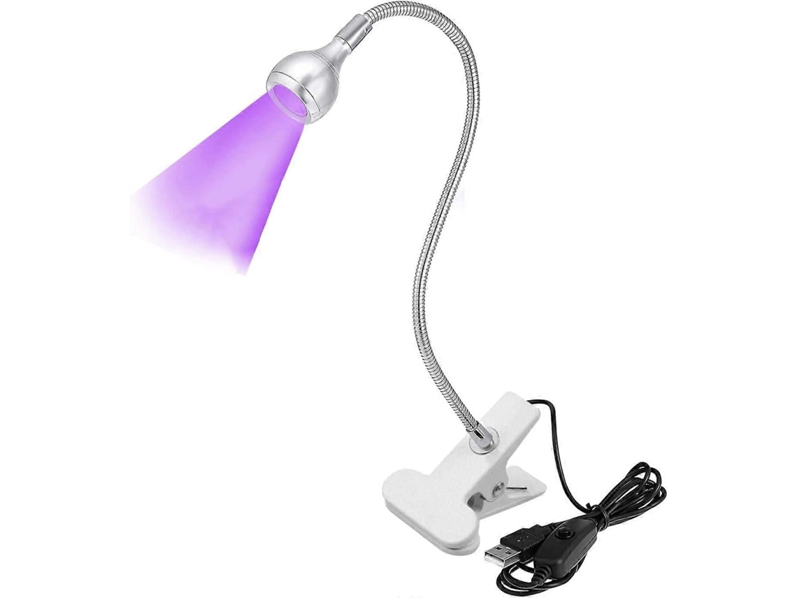 Luz de Mesa Led Uv 3w, Lâmpada Secador Unhas Uv, para Unhas, Unha Gooseneck Flexível, Min I Gel GOKOCO