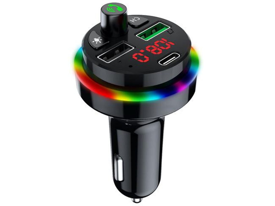 Transmissor Fm Bluetooth Yizhood Pdf16 Qc3.0 Dual Usb Black