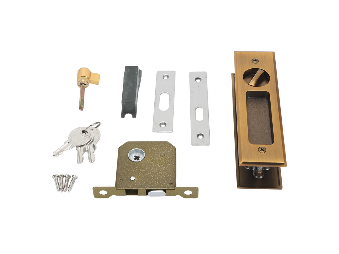Fechadura De Puxar Para Porta Correr, Dupla Face, Antirroubo, Discreta E Elegante, Substituição Em Acessórios Portas Vidro Correr.