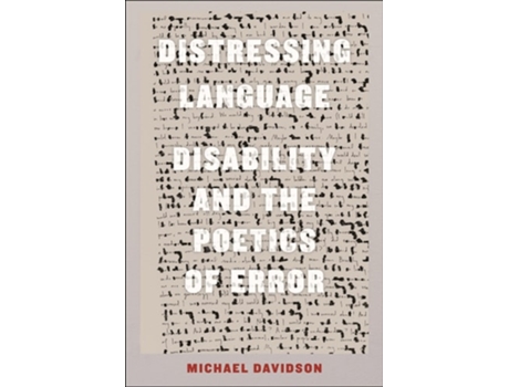 Livro Distressing Language De Michael Davidson (inglês - Capa Dura)