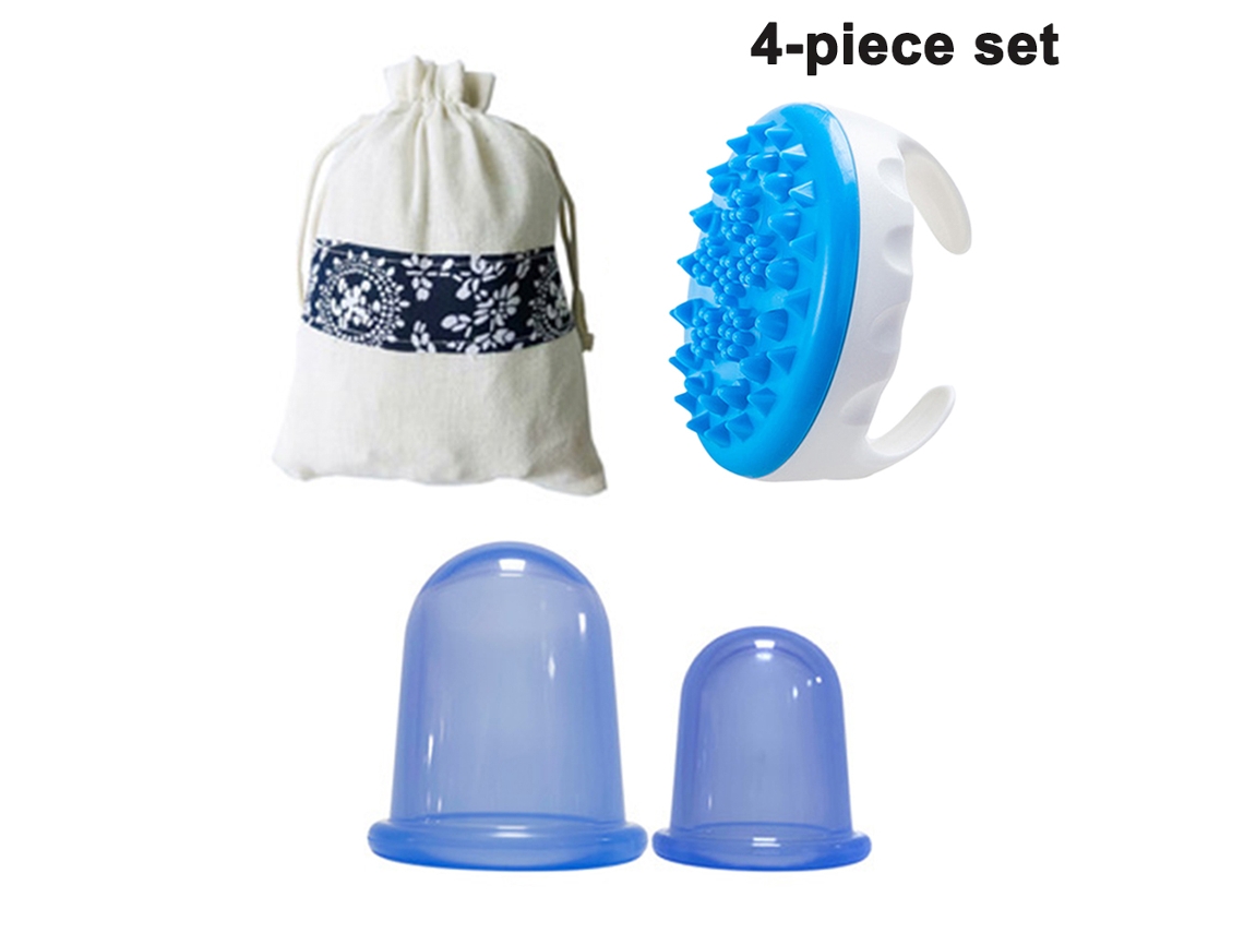 Dispositivo de Ventosa de Silicone Massageador com Ventosa Conjunto de Ventosas de Silicone para Terapia com Ventosas JEDBESETZT