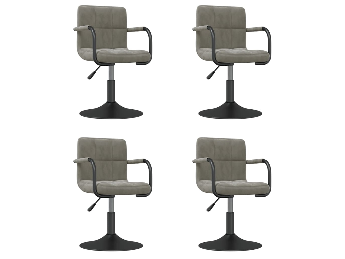 Swivel Dining Chair, Swivel Dining Chairs Vidaxl Cinzeto Veludo (n/a)