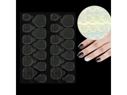 Stickers De Cola Dupla Face Para Unhas Falsas Flexíveis À Prova D'água Manicure Respirável Adesivos De Unha Amarela