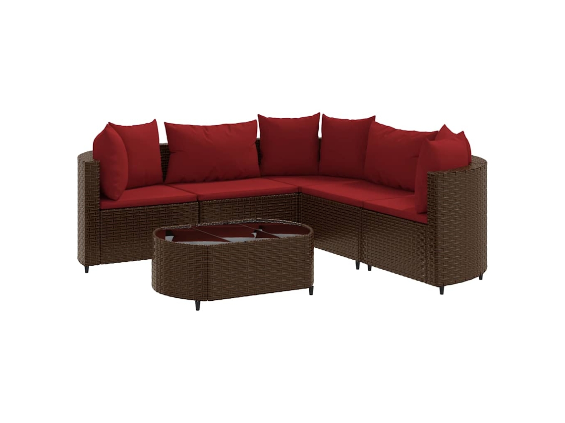 Garden Sofa Set, Garden Sofa Sets Vidaxl Marrom Rattan / Vime (n/a)