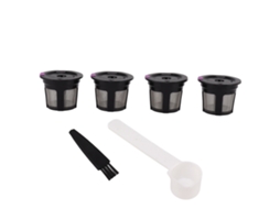 4pcs Cápsulas Reutilizáveis com Filtro, Pincel e Colher Eco Friendly | S/MARCA