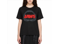 Rockinstone Jaws Movie Shark Jaw Black Adult T-shirt Size:s