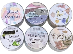 Conjunto De 6 Rolos Fita Pet Para Materiais Diário, Adesivos À Prova D Água Para Scrapbooking, Artigos Para Anotações