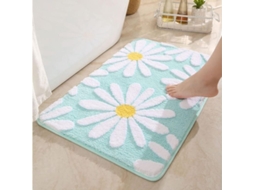 Nova Line tapete de Banho Flor Daisy Fofo, Tapete Cartoon Verde Peludo para Banheiro Lar Dvm
