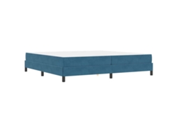 Conjunto 1 Cama Box Vidaxl Azul Tecido (200 X 200 Cm)