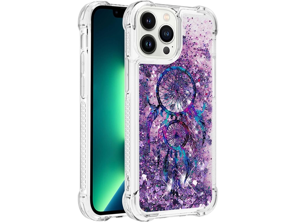 Capa Liquid Cover Soft Brilhante para iPhone 13 Pro HONGWE. Roxo