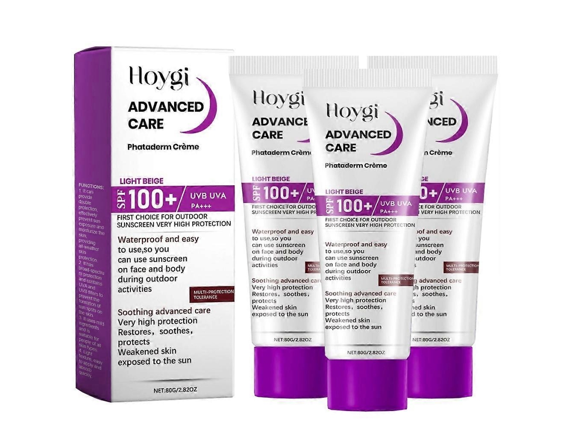 Protetor Solar Spf 100+ 80ml, Para Rosto E Corpo3pcs