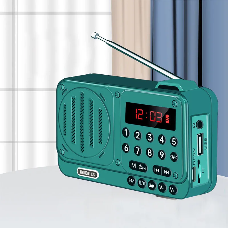 Rádio DSP FM/AM/SW de Bolso com Alto Falante Embutido, Visor LCD Retroiluminado, Despertador MDUG