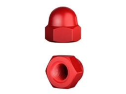 Porcas Sextavadas Com Tampa Semicircular De Plástico, Nas Cores Vermelha, Amarela E Azul, Nas Cores Vermelha, M3 E M20
