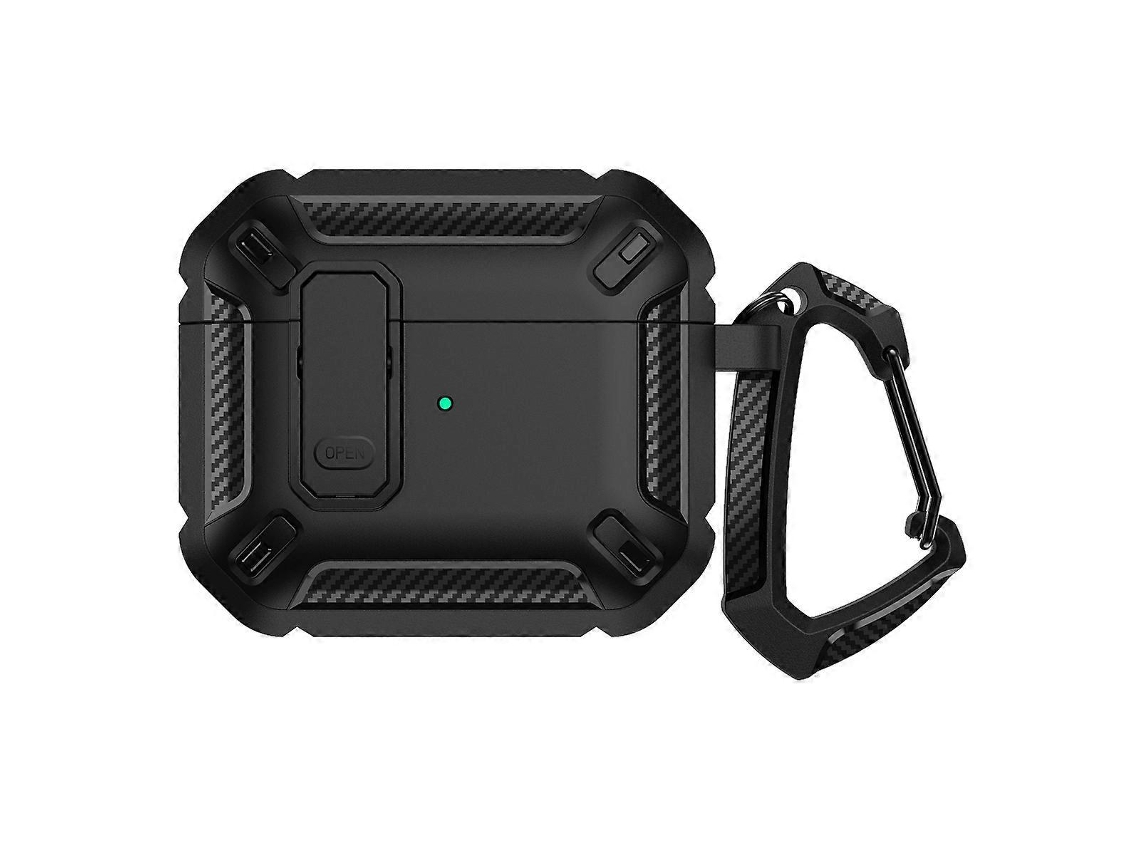 Capa protetora resistente a impactos para fones de ouvido, com gancho, para AirPods 3 GIECY