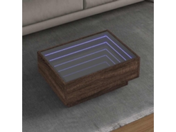 Vidaxl Mesa De Centro C/ Leds 70x50x30 Cm Derivados De Madeira