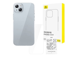 Capa Transparente Baseus Para Iphone 15 Com Vidro Temperado Adicional