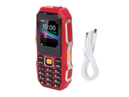 Mali telefone Celular para Idosos W2021 1.8 Polegadas 5800mah Mini Resistente com Alto falante Grande Vermelho