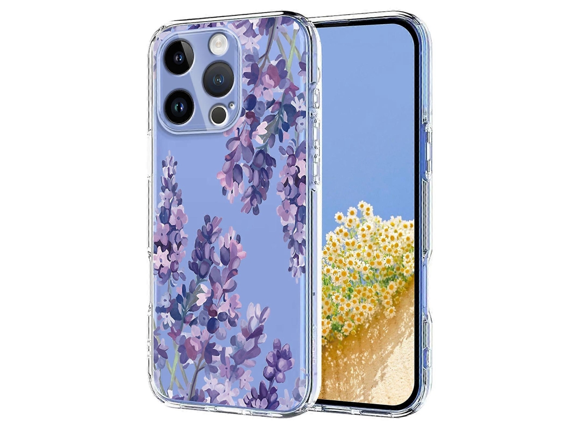 Capa Tkdaddy Para Iphone 16 Pro Com Estampa Floral De Borboleta E Tpu, Capa Traseira Para Celular Wisteria