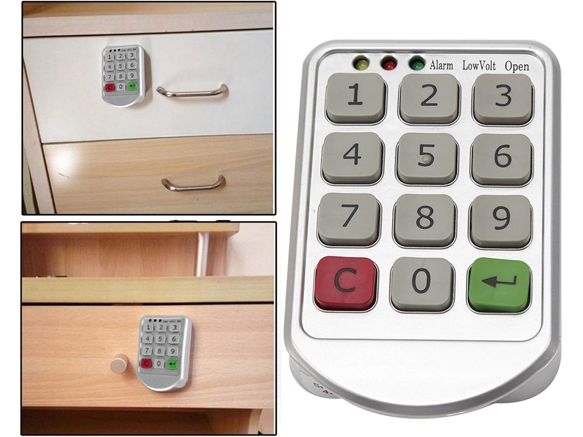Fechadura Eletrônica Com Senha Para Porta De Armário, Resistente E