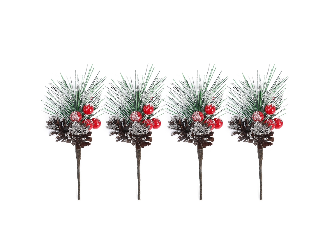 Conjunto de 4 Pins de Pinhas Artistic Frosted LAXISCREED