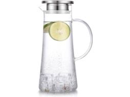 Jarra de Vidro Borossilicato com Tampa e Bico de Aço Inoxidável, de Água Resistente Ao Calor, Ml AQUAFORGE