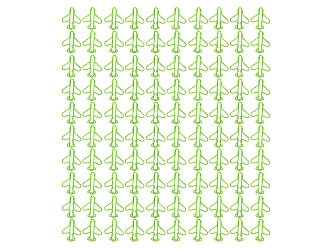 100 Unidades de Clipes de Papel Fofos em Formato de Avião, com Fios Revestidos, em Cores Vibrantes, Perfeitos para Scrapbooking BRILVIBERA