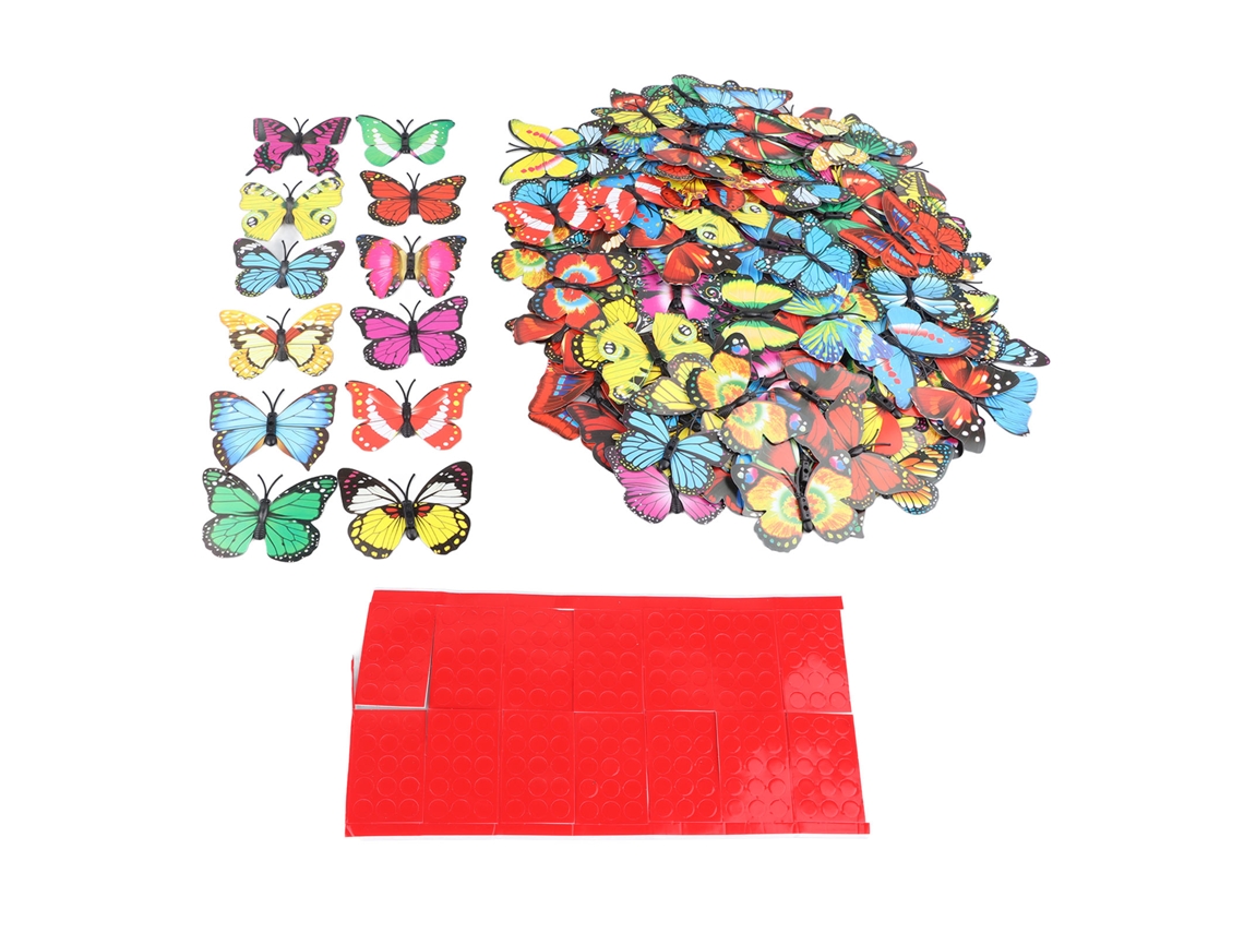 Laxiscreed Conjunto De 200 Adesivos De Parede Borboletas 3d Para Decoração De Quarto E Festa
