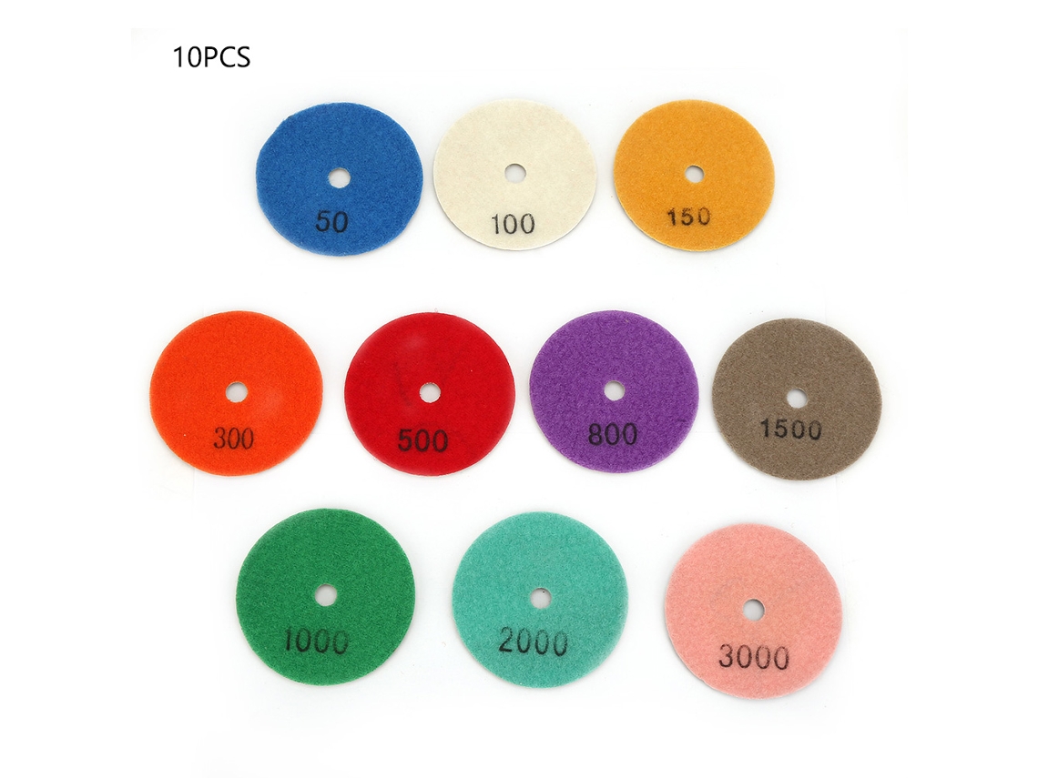 10pcs Disco de Polimento de Diamante para Granito, Mármore 3 polegadas | S/MARCA