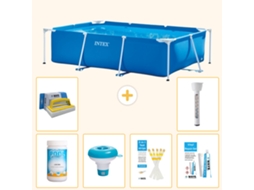 Intex Piscina Com Estrutura Retangular - 300x200x75 Cm - 7-peças S21255