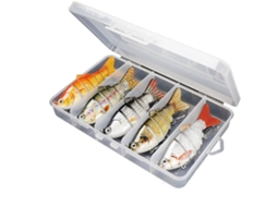 Conjunto de 5 Iscas de Pesca 3D Segmentadas com Anzol S/MARCA
