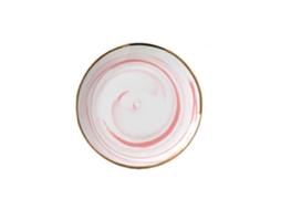 Prato De Sobremesa Em Mármore Com Elegante Borda Dourada E Base Antiderrapante, Bandeja Versátil Para Servir Na Cozinha.