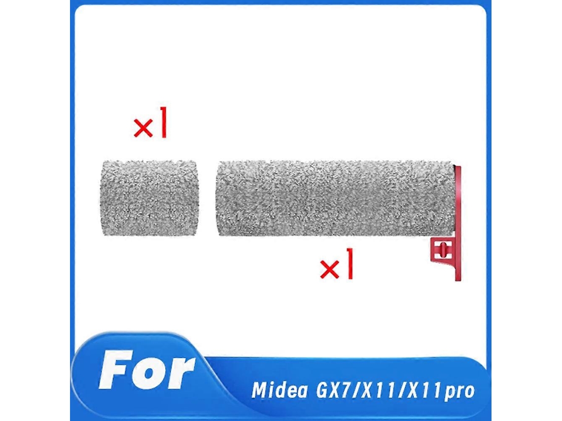 Conjunto De Escova De Rolo Segmentada Para Remoção De Fiapos Para Lavadora De Pisos Midea X11/x11 Pro/gx7 - Peças De Reposição_glo