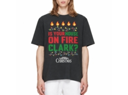 Rockinstone National Lampoon's Christmas Vacation House On Fire T-shirt Size:xxl