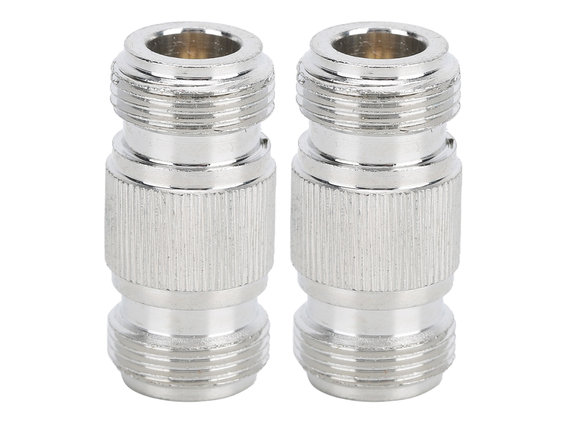 2pcs Conector N Fêmea De Passagem Dupla Para Cabos Coaxiais Macho N Antenas Rádio
