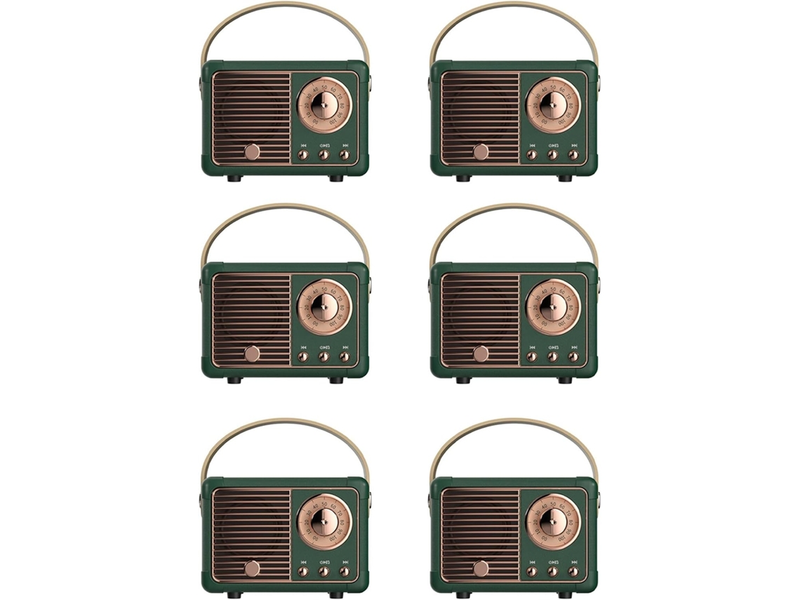 Caixa de Som Bluetooth Retrô Hm11 com 6 Unidades Som Estéreo e Reprodutor de Música Clássico SFUSHOS