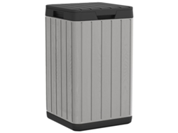 Outdoor Garbage Bin, Outdoor Garbage Bins Vidaxl Cinzeto Polipropileno (n/a)