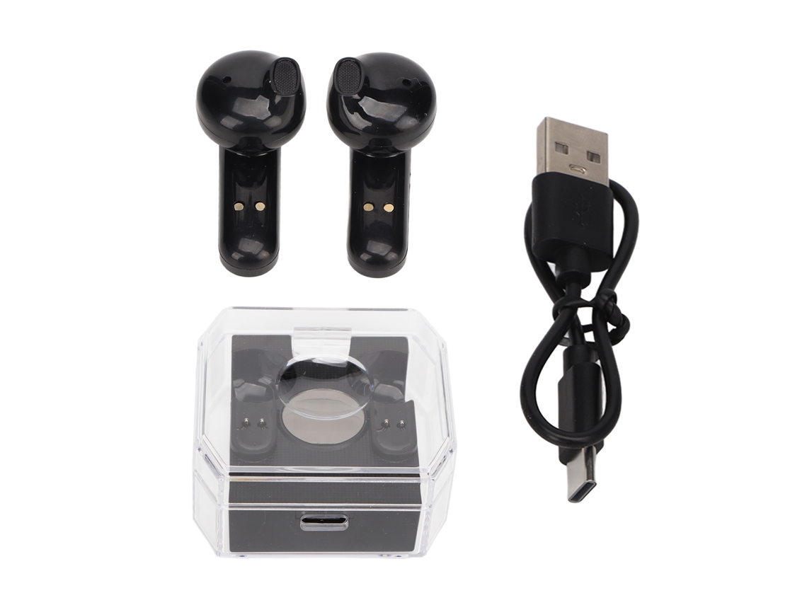 Auriculares com tradutor de idiomas Bluetooth 5.3 com 144 idiomas online para música e chamadas, preto | S/MARCA