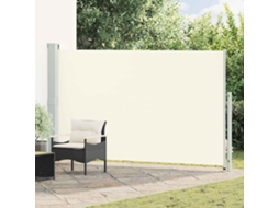 Vidaxl Toldo Lateral Retrátil Para Pátio 180x314 Cm Creme