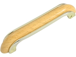 Puxador De Porta Aexit Plástico, 12cm De Comprimento, Cor Bege Prateada, Para Uso Doméstico