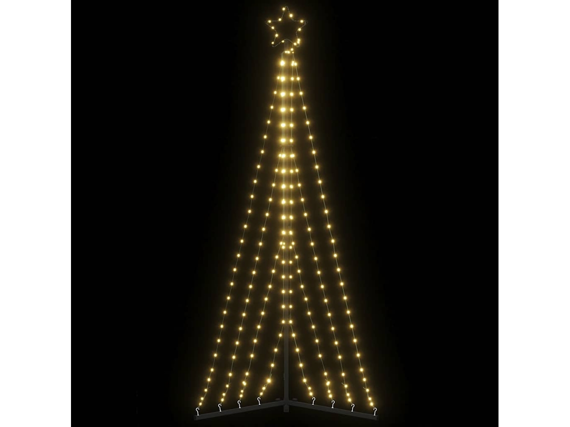 Vidaxl Led Árvore De Natal 339 Leds Branco Quente 182 Cm