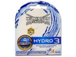 Wilkinson Sword Hydro 3 Recambio de 4 Cuchillas de Afeitar de 3 Hojas