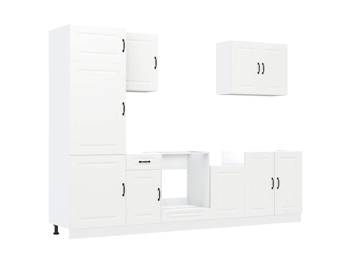 Kitchen Cabinet Set, Kitchen Cabinet Sets Vidaxl Branco Madeira Processada (n/a)