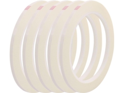 Fita Adesiva Impermeável de um Lado, Transparente, para Marcação, 5 Mm X 66 M, Branco Leitoso, 5 CHABERLU