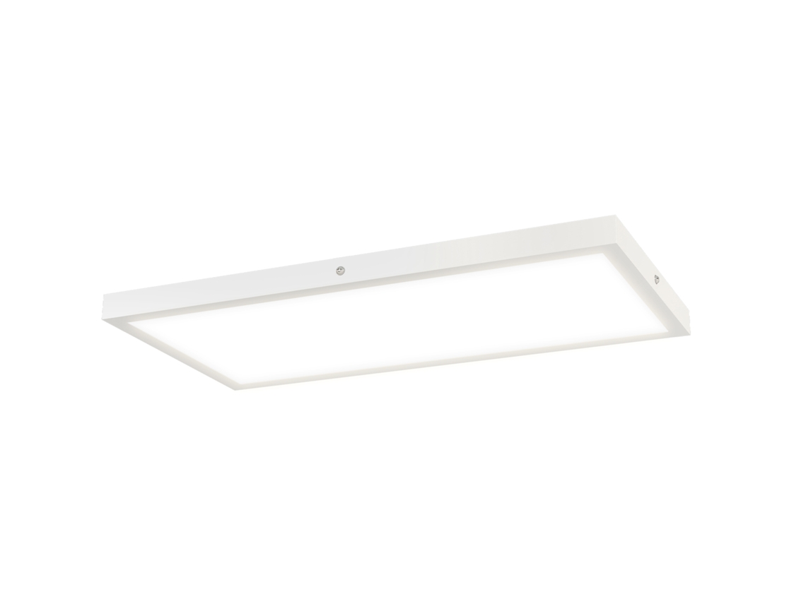 Conjunto De 4 Candeeiros De Teto Cor Regulável Com Interruptor Dip E De Parede 3000k/4000k/6000k 60x30x3,7 Cm Branco
